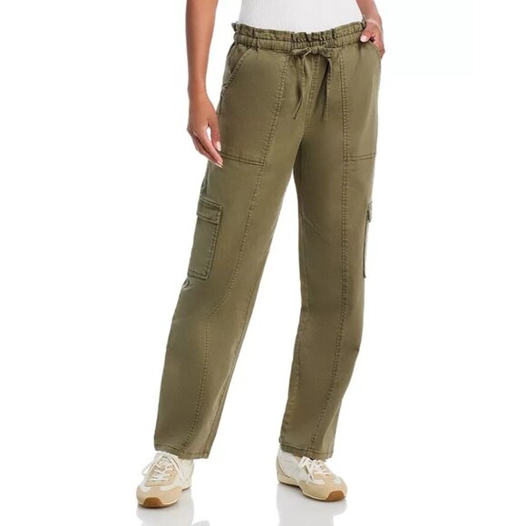 Rails Bodie Pants Womens Size L Olive Green Cotton Relaxed Fit Stretch Cargo